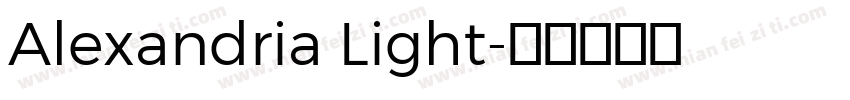 Alexandria Light字体转换